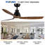Ventilateur de plafond réversible avec lumière DEL et télécommande Malley-1108359237