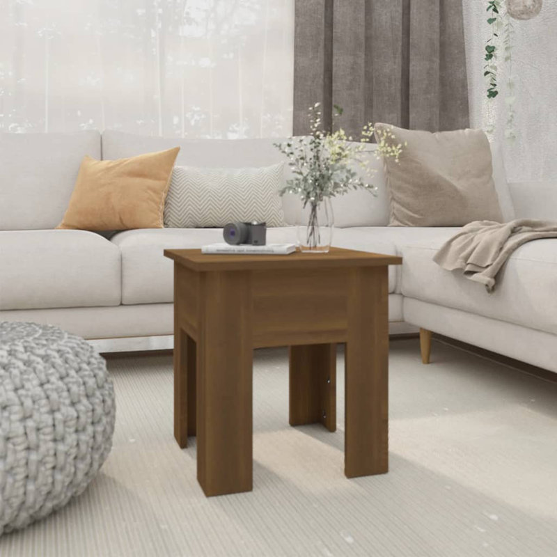 Coffee Table 40x40x42 cm Engineered Wood, Brown Oak