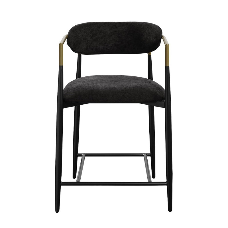 Chaise à hauteur de comptoir Jaramillo (ensemble de 2), Noir