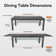 116 in. x 35.4 in. 10-Person Extra Large Extendable Rectangular Aluminum Outdoor Dining Table with Umbrella Hole