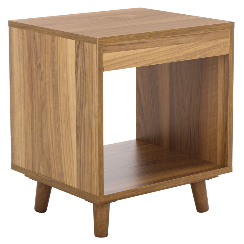 Neva Open Shelf Accent Table, Brown