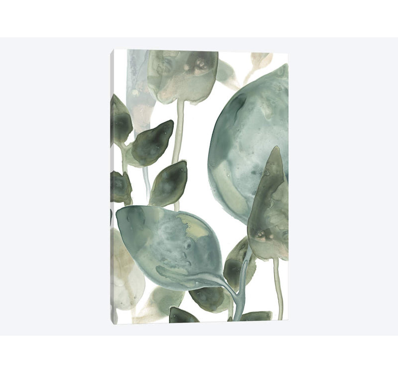 «Water Leaves II», reproduction sur toile, H 40 po x l 26 po x P 1,5 po, Toile tendue