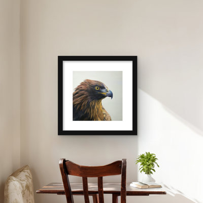 Brown-headed eagle | Livingroom Beige Framed Matted Print