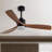 52 in. 3-Blade Wood Low Profile Standard Ceiling Fan with Integrated LED, Brushed Nickel, with Romote Control-199265908