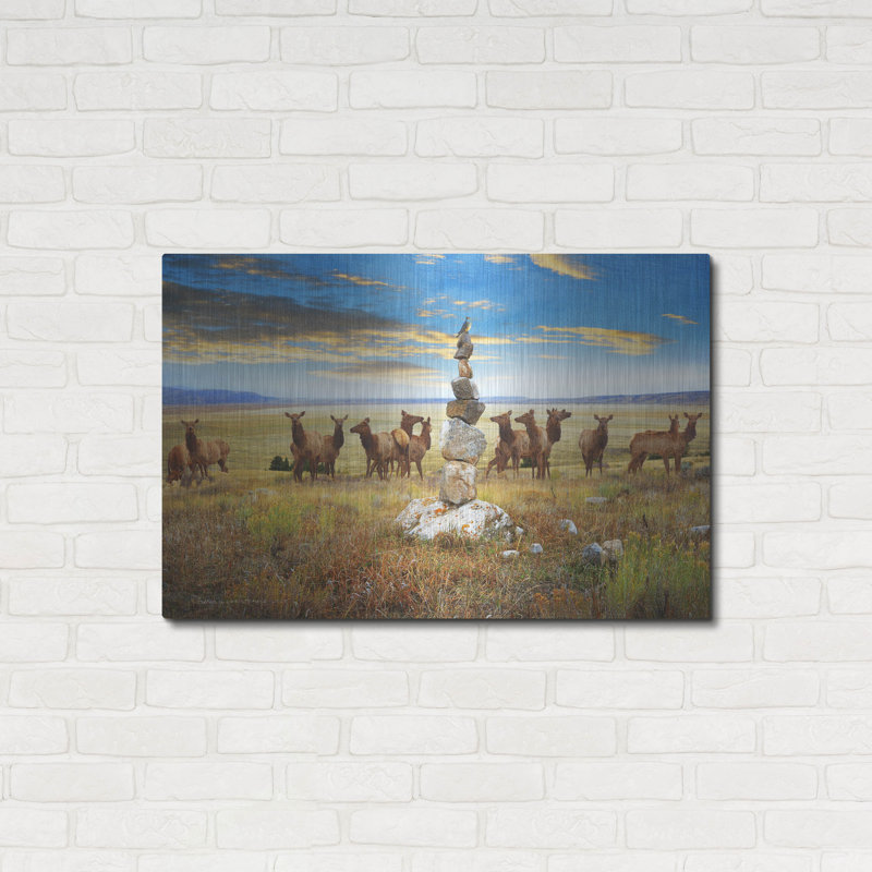 «Cairn Above Elk Refuge» par Chris Vest, H 24 po x l 36 po