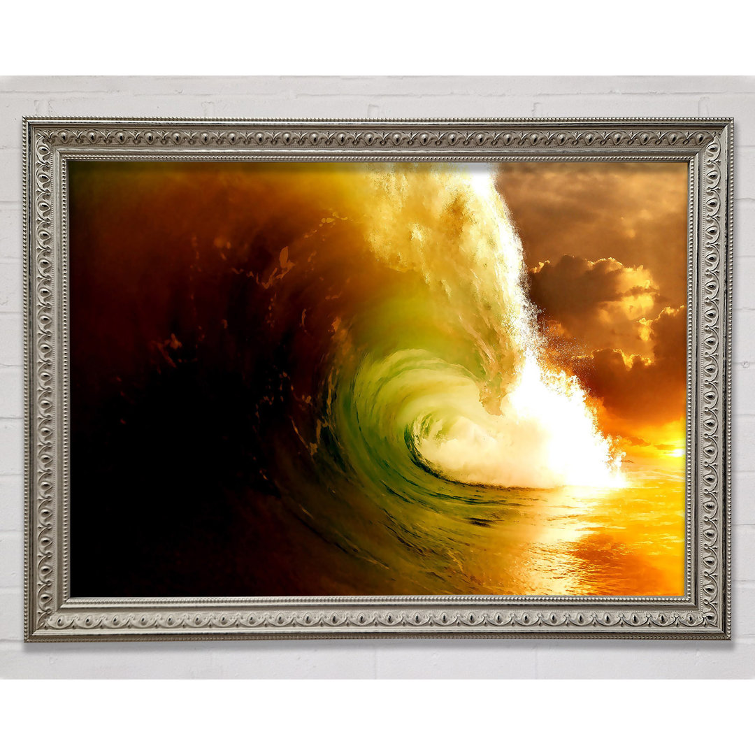 Atemberaubende Orange Sky Wave - Druck