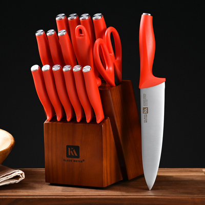 Klaus Meyer Acciaio 17 Piece Carbon Steel Knife Block Set