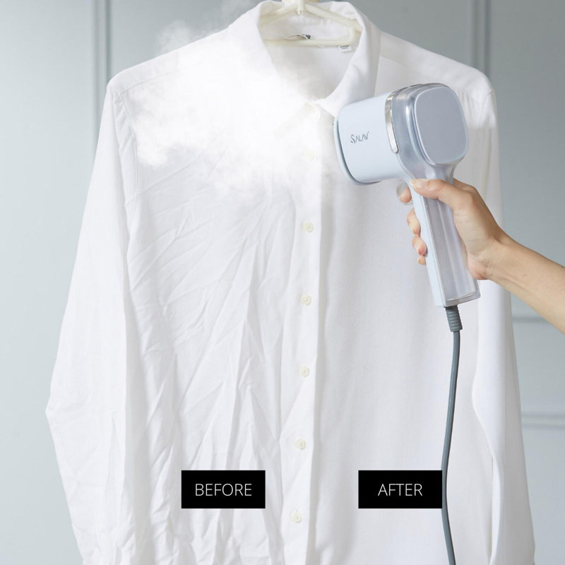 SALAV Quicksteam Travel Garment Steamer with 10-Second Heating Time and Brush Creaser Attachment, Purple