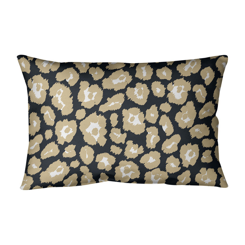 Animal Print Reversible Pillow Cover, Black, Pillow Cover Only - No Insert, Cotton Twill