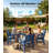 All-Weather Outdoor Dining Sets - Rust-Resistant Modern Outdoor Dining Sets For Backyard Garden Deck Poolside 4-Table 8-Chairs-126708469