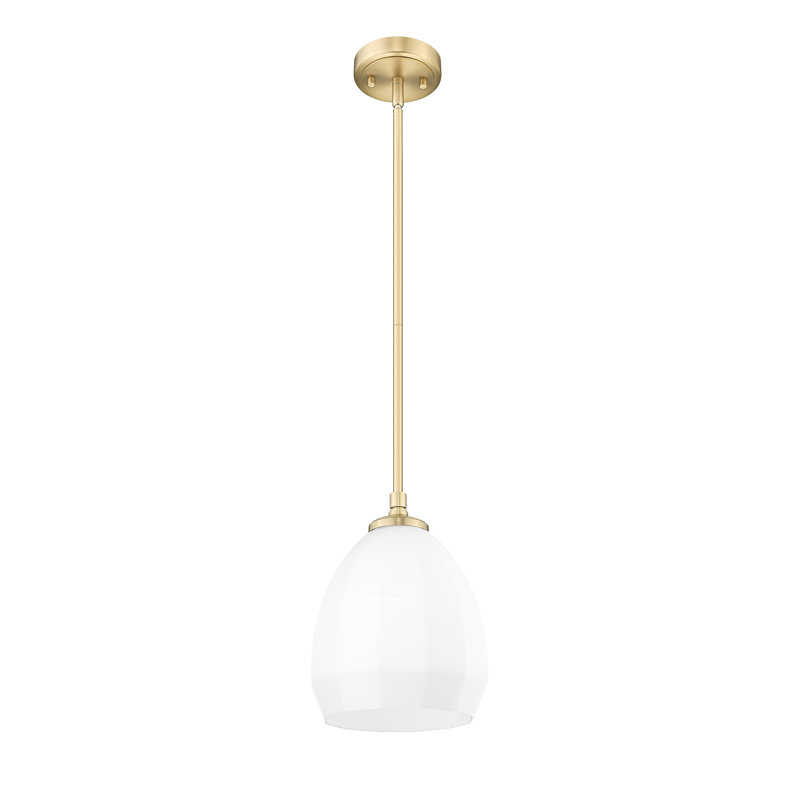 Luminaire suspendu 1 lumière Oren, Doré, H 10 po x l 8 po