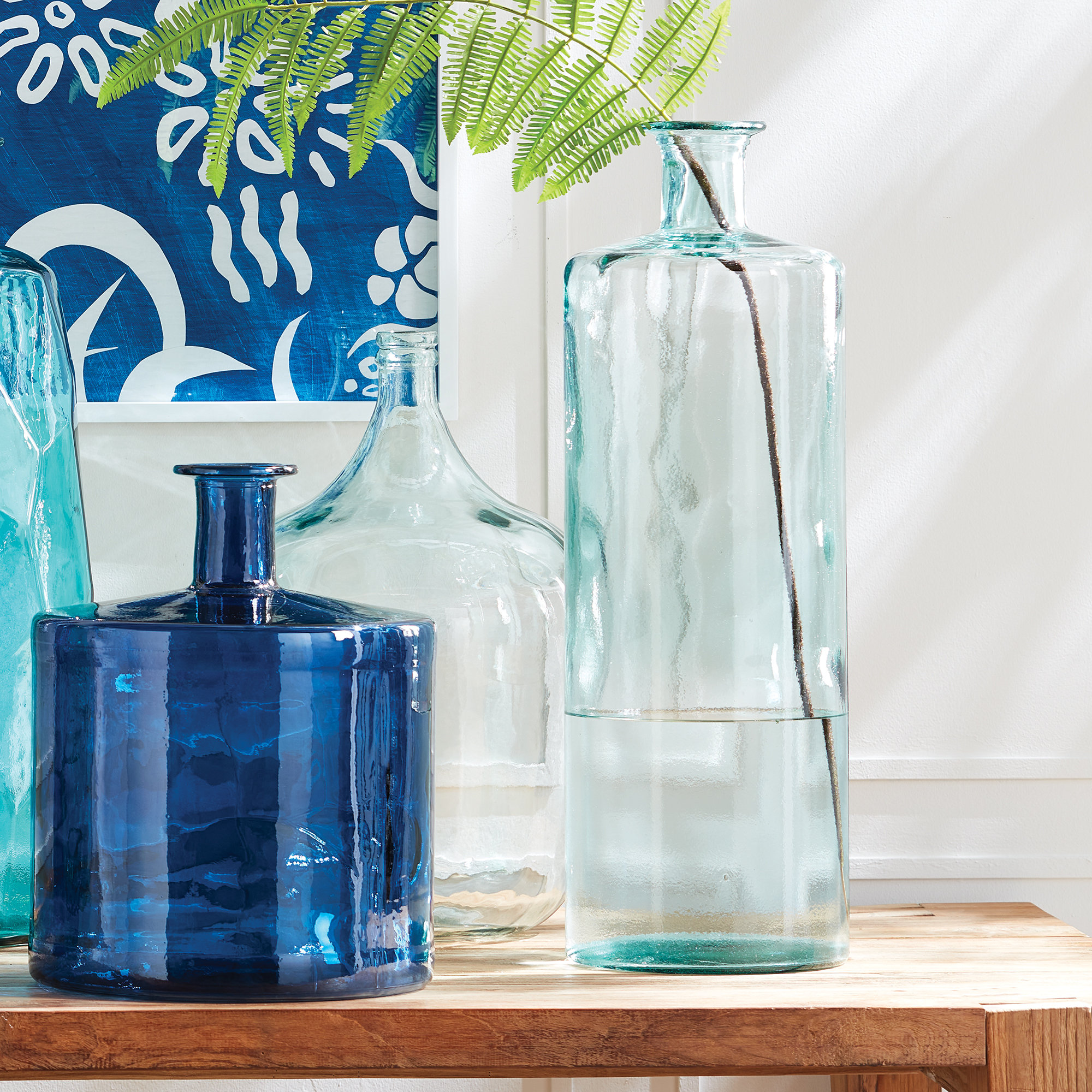 Laurel Foundry Modern Farmhouse® Blagnac Clear 29.5'' Glass Floor Vase