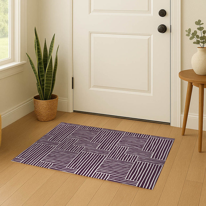 Paillasson Grid Puz, L 36 po x L 60 po, Aubergine