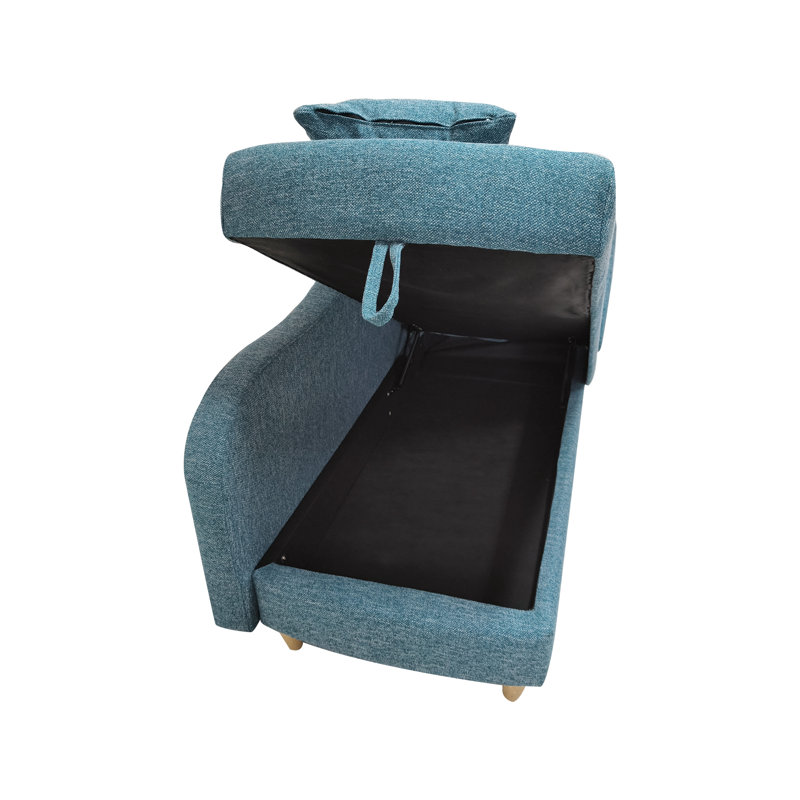 Chaise longue rembourrée Chanoa, Bleu
