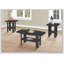 Ensemble de 3 pièces de table rembourrées beige contemporain, idéales pour les meubles d'appoint de salon, de bout et de côté