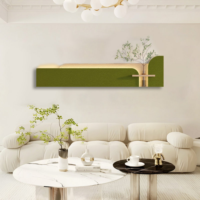 Décoration murale créative 55,12 "avec lumière DEL télécommandée, Vert