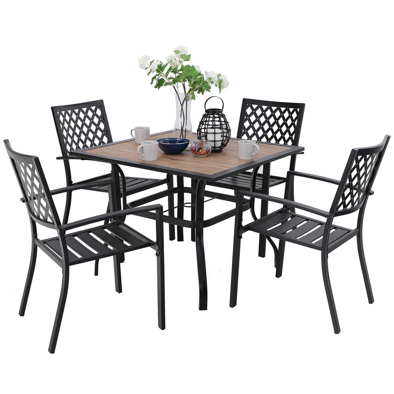 4 -Person 94cm Long Dining Set, No, None