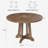 47" Round Dining Table for 4-6, Farmhouse Wooden Kitchen Table with Adjustable Legs, Brown-928328920