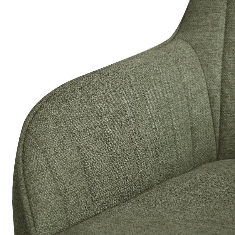Ensemble de 2 fauteuils de salle à manger Jozwiak, Vert