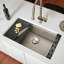 Ruvati Hex Bottom Workstation Scratch Resistant Embossed Kitchen Sink Stainless Steel-250662722