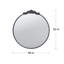 Miroir 30 po x 32 po de style classique avec forme ronde et cadre d'inspiration baroque pour la salle de bain, console de vestibule posée contre le mur-1371853819-1371853818