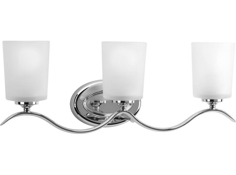 Éclairage pour salle de bain à 3 lumières à intensité variable Armindo, Chrome poli