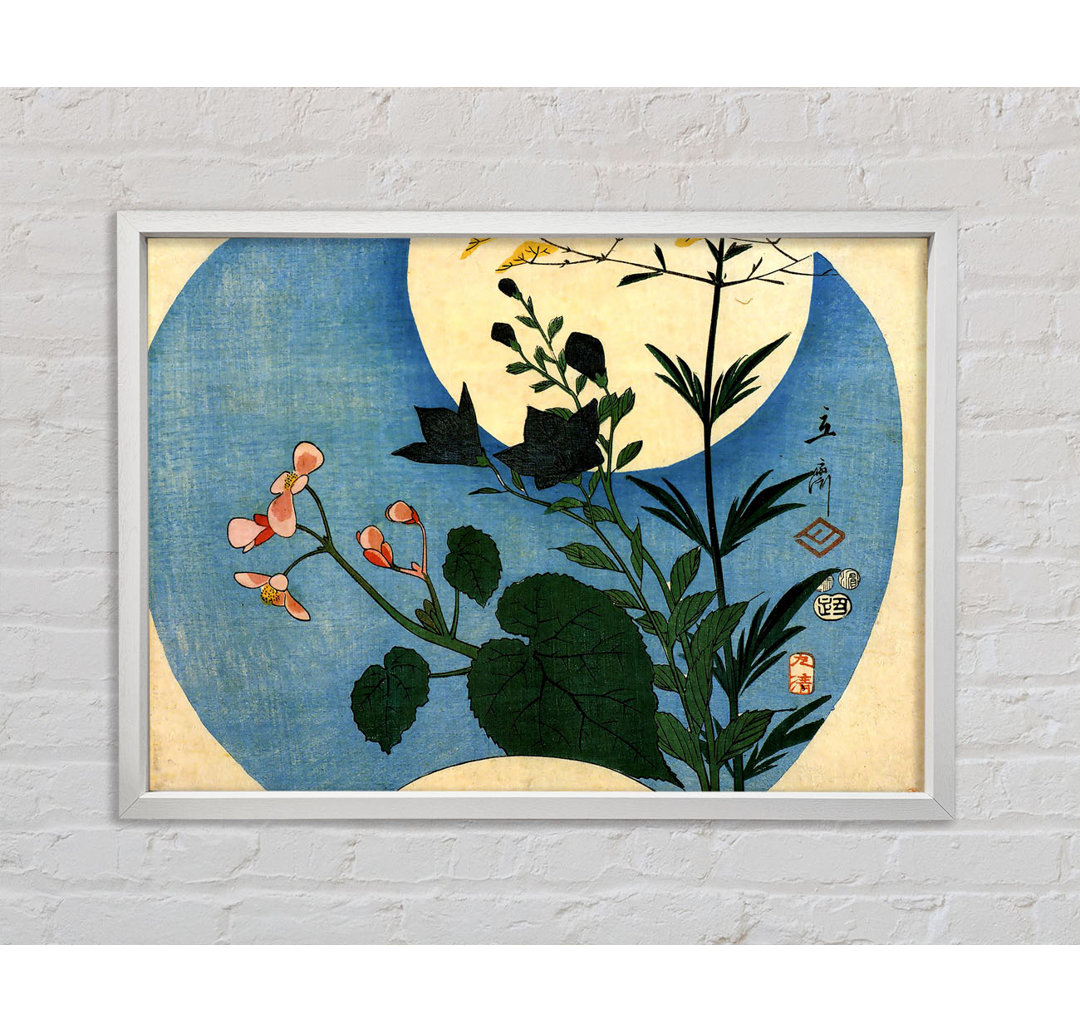 Herbstblumen mit Vollmond von Hiroshige - Druck