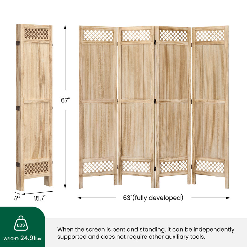 Cloison 67 po, Natural Wood, 4