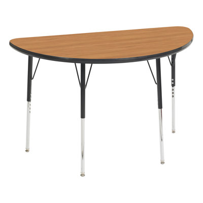 Adjustable Height Half-Circle Kids Classroom Activity Table