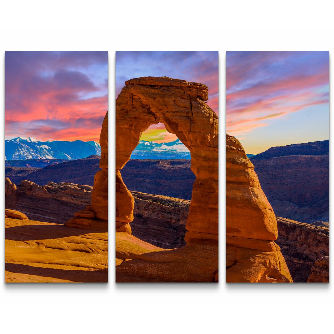 3-tlg. Leinwandbilder-Set Arches National Park in Utah