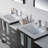 84" Double Bathroom Vanity with Sink-49240133