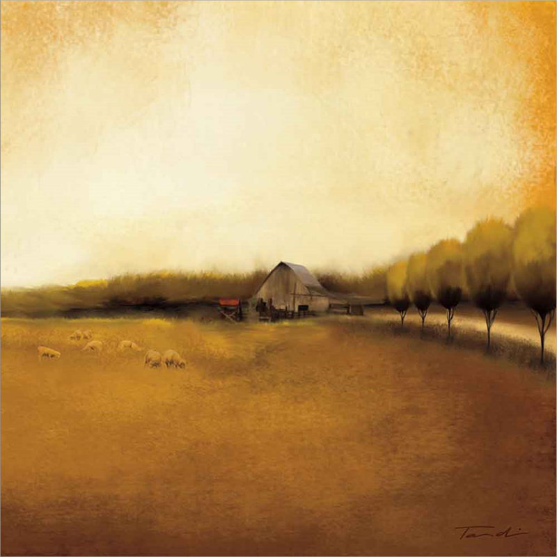Paysage champêtre I par Tandi Venter, art mural encadré