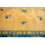 1920s Large Size Bold Yellow Field Handknotted Art Deco Wool Antique Chinese Rug