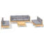 Ensemble de conversation modulaire en bois de pin massif avec coussins 8 pièces Lashanique-1043849576-1043849577