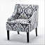 Chaise d'appoint rembourrée polyvalente avec structure en bois massif et rembourrage confortable