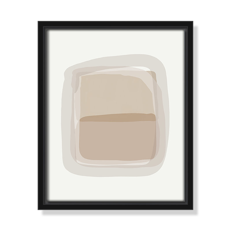 Tina - Cadre flottant, impression sur toile, Noir, H 11,5 po x l 9,5 po x P 2 po