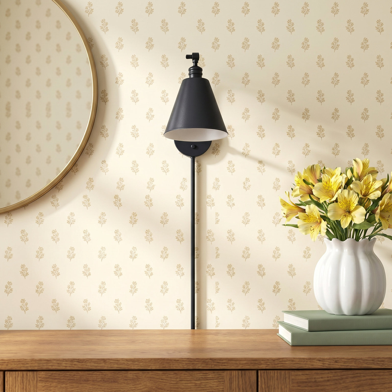 Single Light Dimmable Swing Arm Sconce