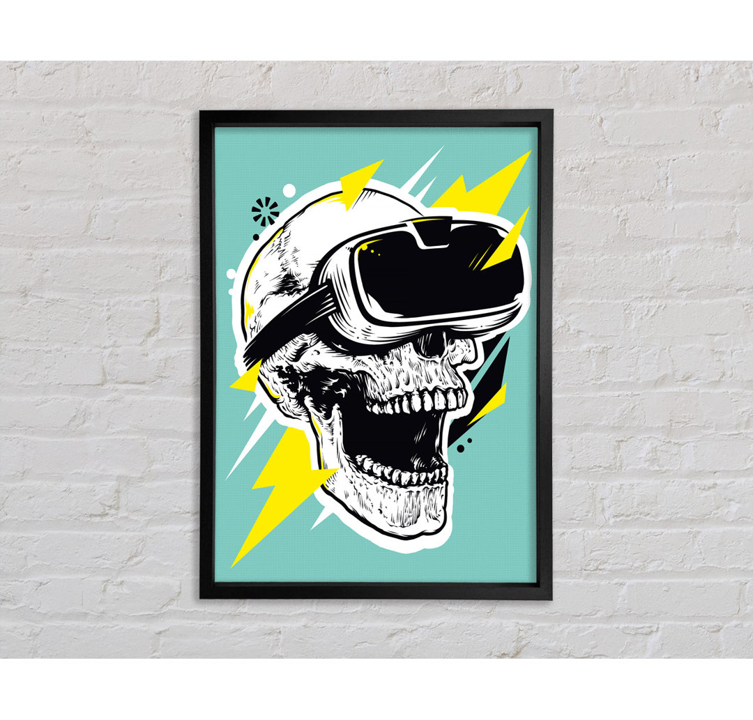 Video Game Shocked Skull - Einzelner Bilderrahmen Kunstdrucke auf Leinwand