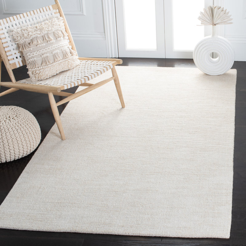 Brandee Natural Fiber Hand Loomed Jute/Cotton Rug in Beige, Rectangle 5' x 8'