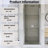 34"W X 72" H Pivot Semi-Frameless Shower Door in Brushed Nickel Finish-112343072