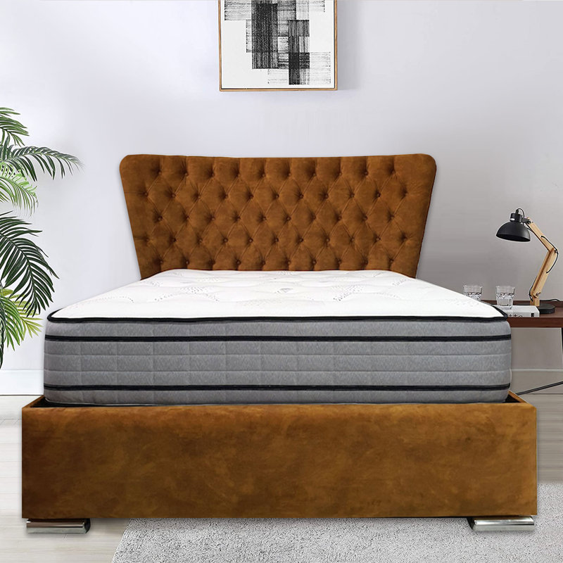 Upholstered Bed, Claret, Small Double (4')