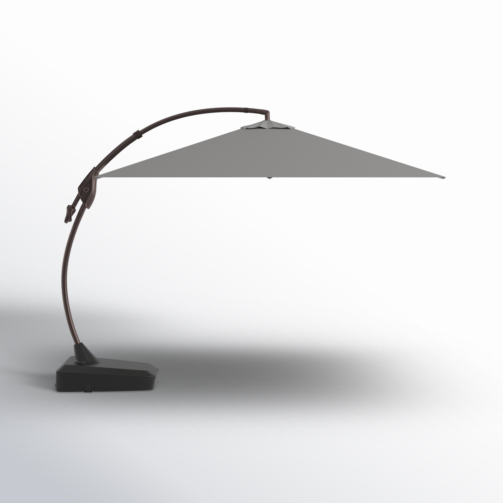Desiree 9'10" Square Cantilever Sunbrella Umbrella, Canvas Charcoal