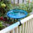 Crackle Glass Birdbath with Over Rail Bracket-64543474-64543478