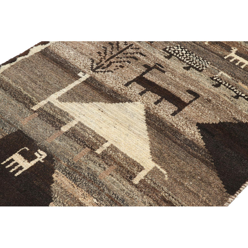 One-of-a-Kind 3'5" X 4'11" Hand Knotted Area Rug