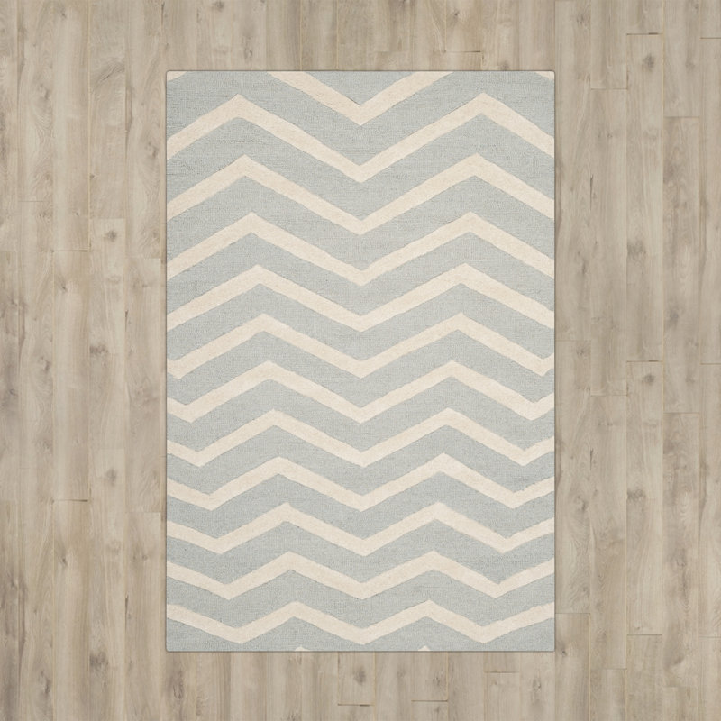 Betton Chevron Wool Hand Woven Area Rug, Rectangle 61 x 91 cm