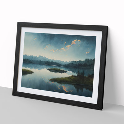 Watercolour Lake - Single Picture Frame Print