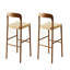 Chaise d'appoint à dossier uni beige et brun noisette (ensemble de 2)-1638347310