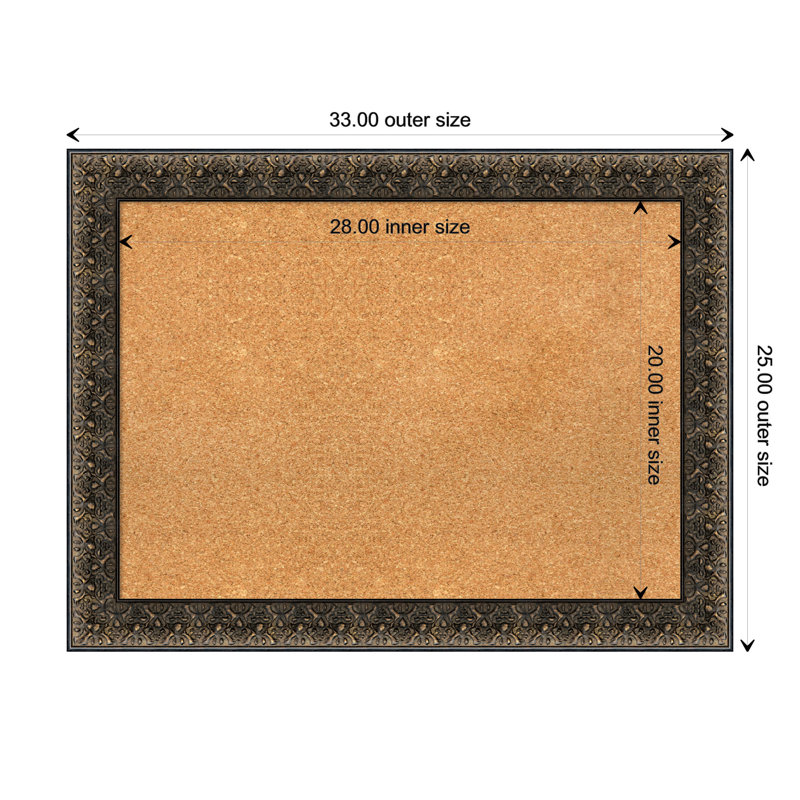 Intaglio Cork Small Bulletin Board
