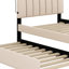 Upholstered Platform Bed With Trundle-1800928857