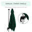 Waloo 3 x 3(m) Cantilever Roma Parasol Garden Umbrella with Cross Base-1682920591